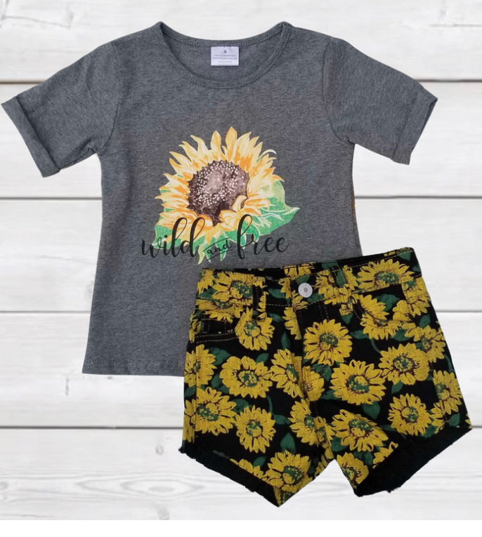 Sunflower 🌻 Denim Short Set